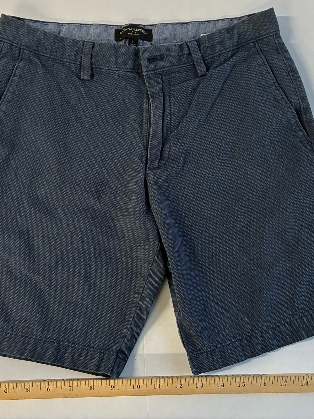 Banana Republic Men's Dark Blue Flat-Front Shorts